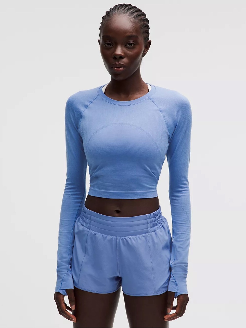 Bundle of 2 lululemon athletica Prep Blue Long and Short Sleeve Swiftly Tech Top